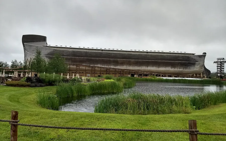 The full-size ark structure at Ark Encounter