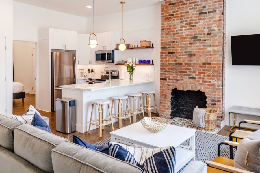 Unit 1 kitchen and living room